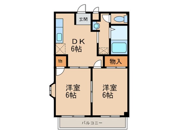 メルクルメＡの物件間取画像